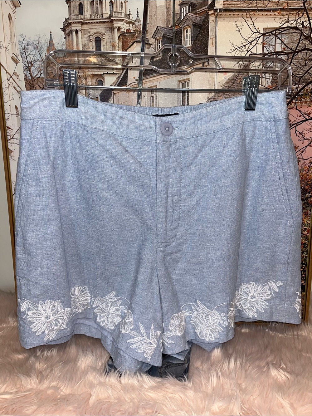 Kate Spade Chambray Shorts Medium NWT